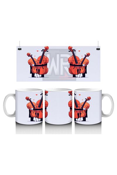 Luluyen Joyful Cello Patterned Mug Cup That Makes Children Love Milk