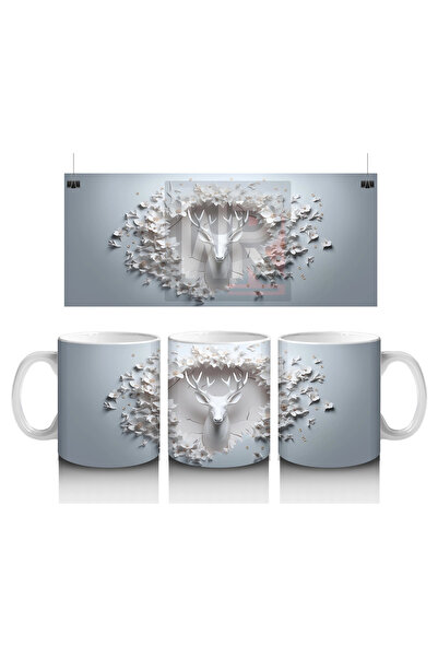 Luluyen أكواب قهوة مطبوعة بشكل غزال رائع