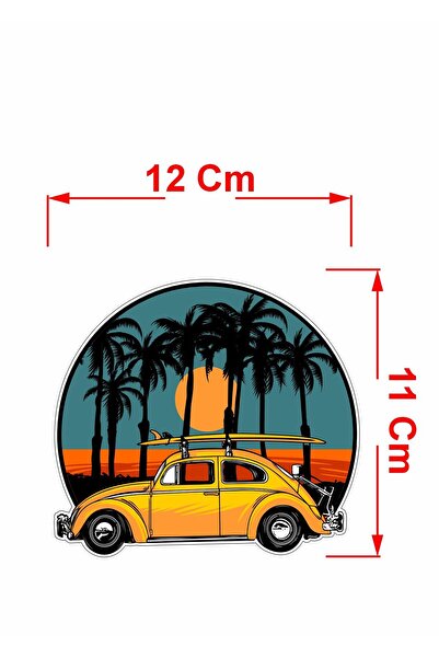 stickerusta Volkswagen Beetle Tosba Car Auto Motorcycle Nostalgia Sticker 00065