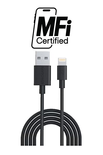 RavPower كابل طاقة USB إلى Lightning معتمد من MFi بطول 1 متر باللون الأسود