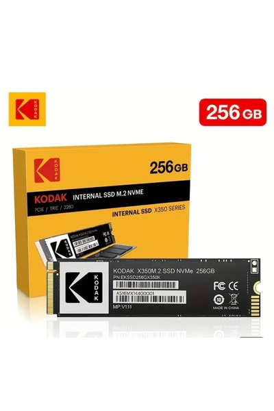 Kodak 256Gb. X350 Ssd M.2 2280 Ce Lisanslı Nvme PCLe Gen 3.0x4 Yüksek Hızlı 2...
