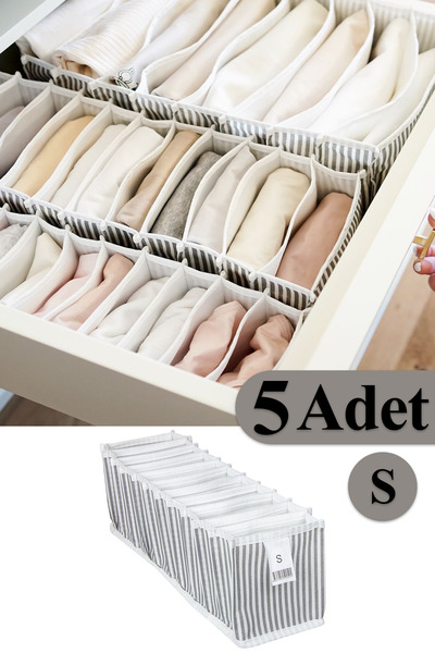 Pazar Kapısı 5 Pieces Accordion Drawer Organizer Organizer Small