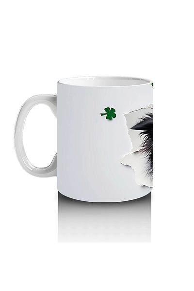 Luluyen St. Patrick’S Themed Border Collie Decorated with Arrows - Printed Coffee Mug