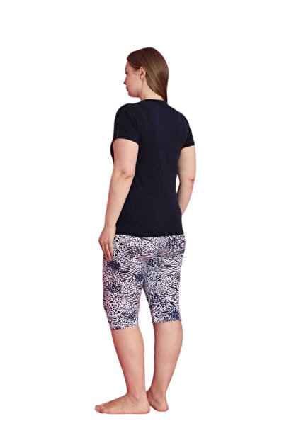 Emir Store Large Size Women's Pajama Set with Short Sleeve Capri. Xl,2Xl,3Xl Battal Size. # Bigsize Casual Cut