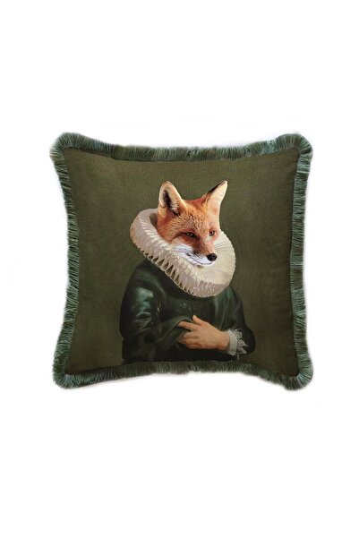 Adawall Mr. Fox (Fox) Pillow/Cushion (Filler Bead Fiber, Nation. Washing and Fading Certificate)