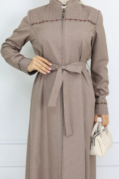 ESİN GİYİM Zerafet Dokunuşu Fermuarlı Pardesü