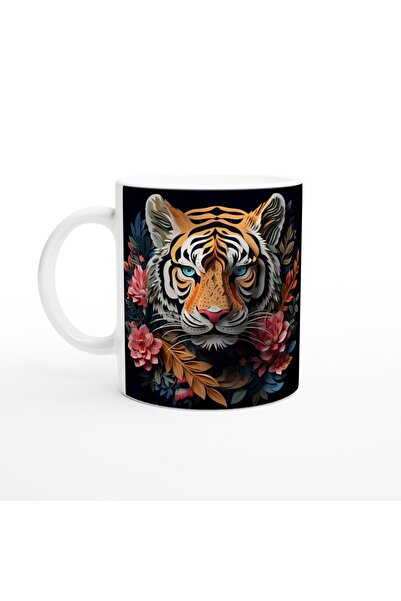 Luluyen Floral Tiger Patterned Wild Nature Themed Mug