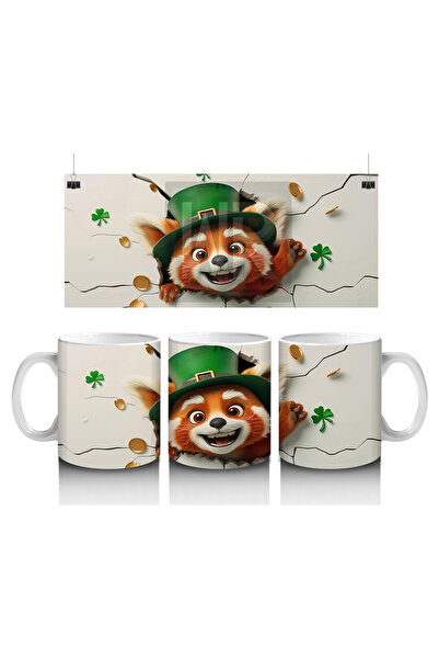 Luluyen Lucky Fox and Clover Themed - Printed Coffee Mug