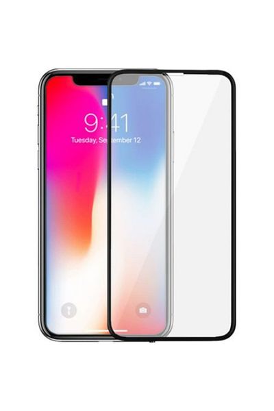 OEM Folie de protectie compatibila cu iPhone 11 Pro, sticla 9D, rezistenta 9H, Full screen, Negru
