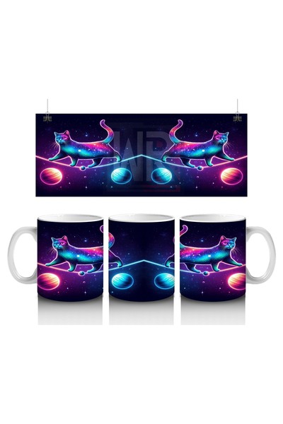 Luluyen كوب القطط الفضائية الذي يحب الأطفال الحليب