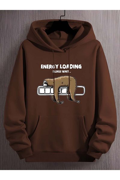 uyguntarz Unisex Lazy Animal Printed Oversize Sweatshirt