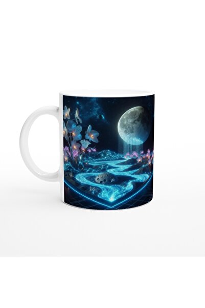 Luluyen كوب قهوة مطبوع عليه برج الدلو - حديقة الأبراج في ضوء القمر Vs3