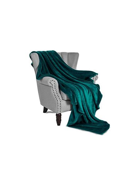 OEM Cocolino blanket, double bed, 200 x 230 cm, fluffy and soft to the touch, Emerald Green