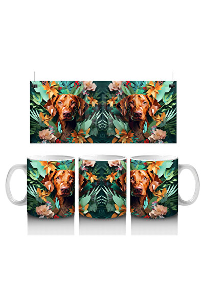 Luluyen Mirror Symmetrical Dog on Colorful Background – Printed Coffee Mug