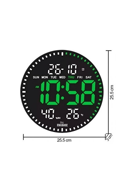 Enarose 3D LED Dijital Duvar Saati AWC25860-1