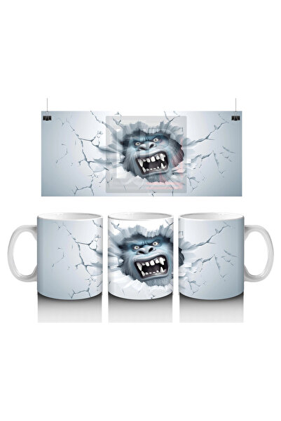 Luluyen Creeping Creature between Cracked Walls – Printed Coffee Mug