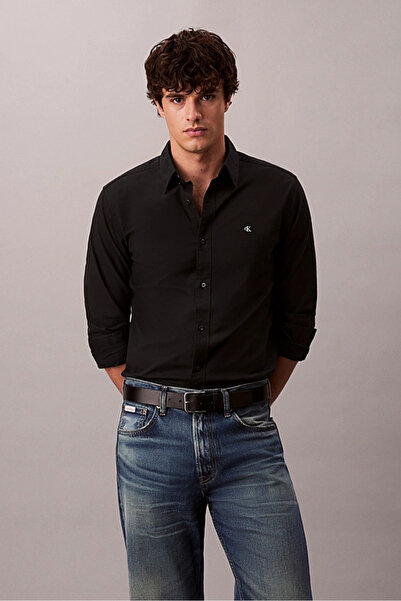 Calvin Klein Erkek Klasik Oxford Gömlek - Siyah