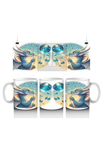 Luluyen كوب على شكل تنين لطيف ينفخ الفقاعات يحب الأطفال الحليب