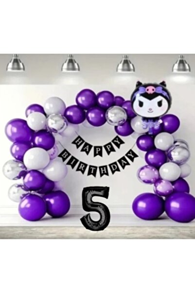 SİNDA Kuromi Doğum Günü Partisi Konsepti - Kraft Banner - Yaş Günü