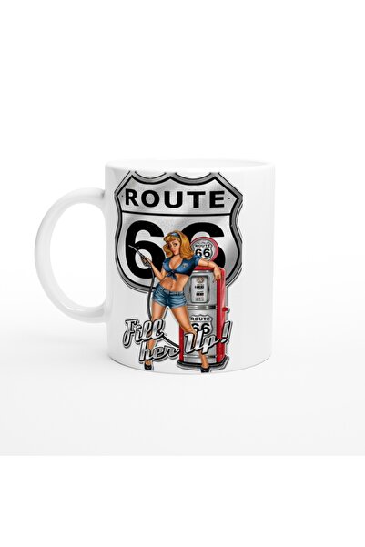 Generic Brand Route 66 Retro Benzinci Girl Mug
