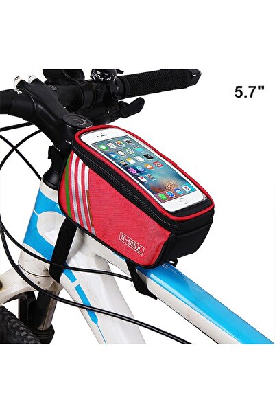Bibilel Bicycle bag with waterproof phone holder, frame mount, compatible with Samsung Galaxy S7 Edge S8 S8