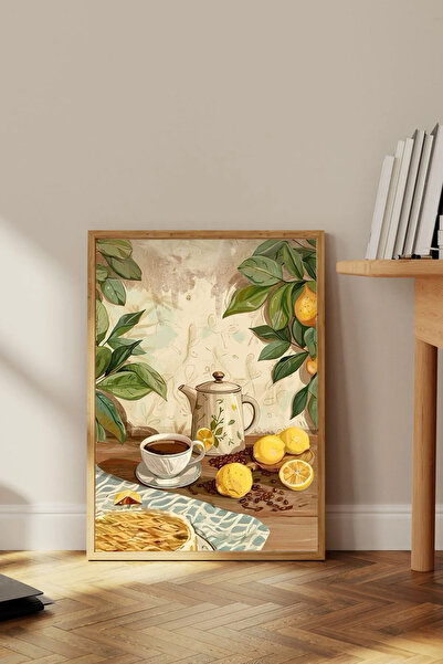 Dekorsiahome Masa dintr-o bucată cu cadru din lemn pentru sufragerie, sufragerie, bucătărie, TK1335