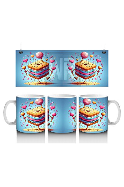 Luluyen كوب بسكويت ملون مليء بالموسيقى يحب الأطفال الحليب