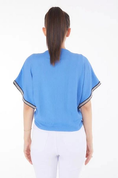 STILVANA V-Neck Gathered Detailed Blouse