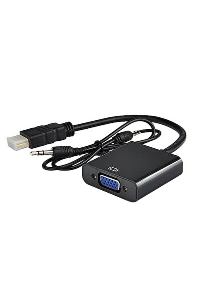 Bibilel Adaptor HDMI la VGA cu cablu audio, negru, 20 cm