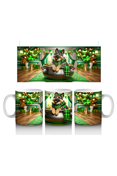 Luluyen ديكور غرفة بموضوع أخضر - راعي القديس باتريك - كوب قهوة مطبوع