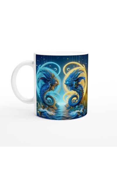 Luluyen Gemini Printed Coffee Mug - Astral Submarine World Vs1