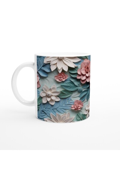 Luluyen كوب منقوش عليه حديقة باستيل روز