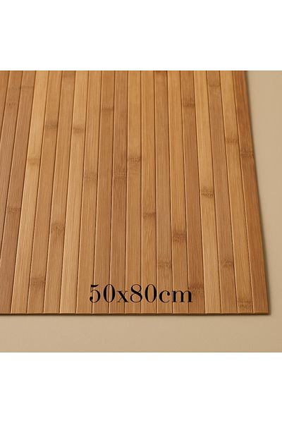 Strauss Home %100 Natural Bamboo Non-Slip Shower Mat – 50X80 cm