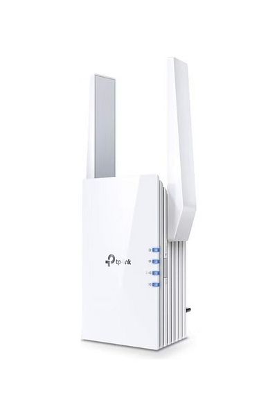 TP-LINK موسع نطاق Wi-Fi 6 ثنائي النطاق AX1800 مع منفذ Gigabit ووضع نقطة الوصول باللون الأبيض