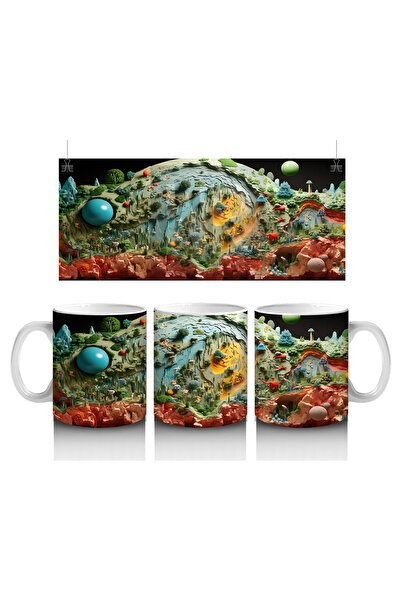 Luluyen Tropical Jungle and Lizard Detailed Scene – Printed Coffee Mug
