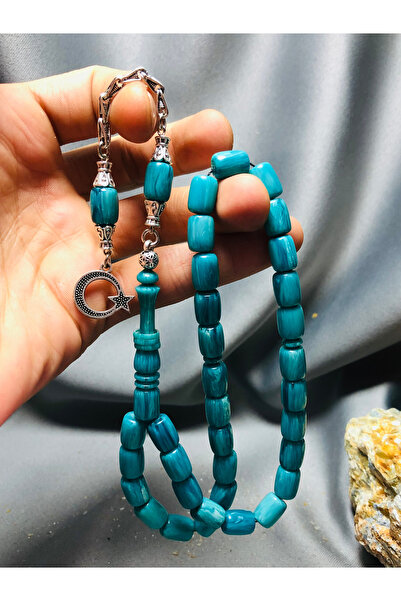 TTS TÜRK TESBİH SANATI Imame Crimping Amber Gift Prayer Beads with Ring