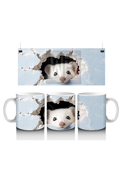 Luluyen دب رمادي يثقب الحائط - كوب قهوة مطبوع