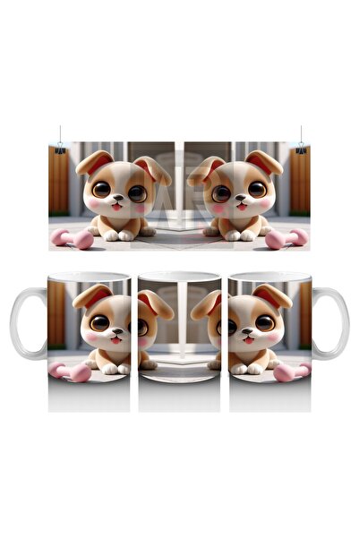 Luluyen كوب لطيف على شكل جرو كلب يحب الأطفال الحليب