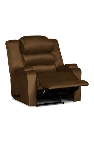 Lazy Vibes Reflex Comfort - Practical Velvet Recliner Chair with Storage Box | Fixed