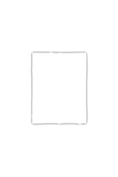 Bibilel Adhesive Frame for Display Compatible with Apple iPad 2, iPad 3, iPad 4, 9.7 inches, White