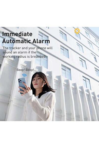 GERICOM Smart anti-loss alarm device with lanyard, 37x25x6mm, 80-100dB, 180 days autonomy, Bluetooth connect