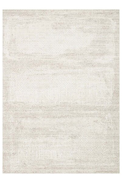 Vog Halı Arken Bej El Dokuma Yün Viskon Pamuk Halı Modern İskandinav 3D Efekt...