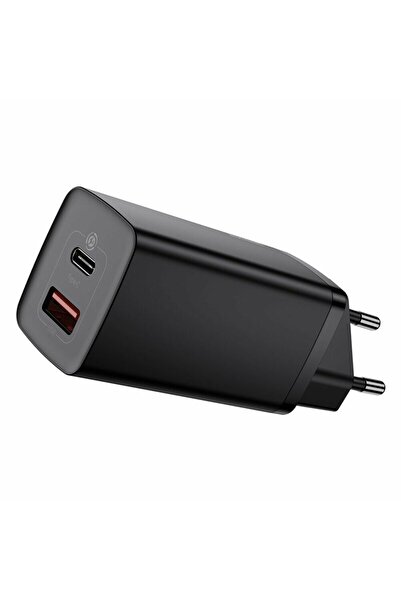 Baseus Încărcător USB UE, Tip-C, 65W, GaN Lite CCGAN2L B01, T77, Negru