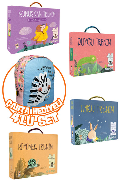 Sincap Kitap Okul Öncesi Tren Serisi Kitapları (Kösi-Kagu-Lemu-Pigi) 2-4 Yaş ...