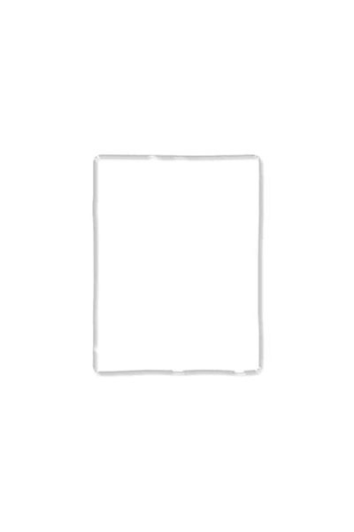 Bibilel Adhesive Frame for Display Compatible with Apple iPad 2, iPad 3, iPad 4, 9.7 inches, White