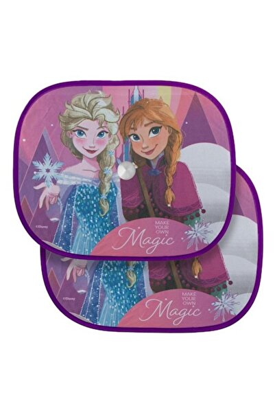 Bibilel Set 2 auto sunshades with Frozen print, suction cup fastening, 44x36 cm, Multicolor