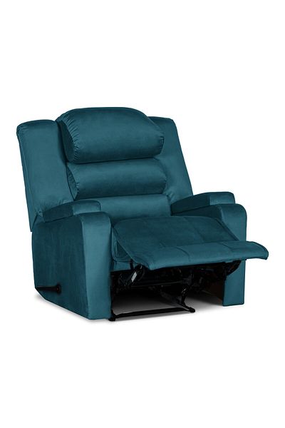 Lazy Vibes Reflex Comfort - Practical Velvet Recliner Chair with Storage Box | Fixed