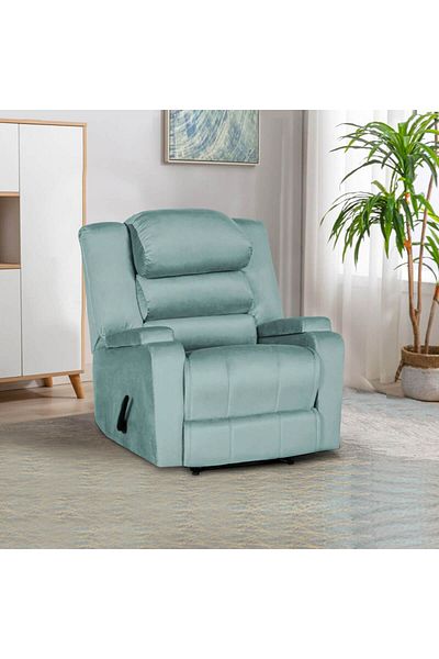 Lazy Vibes Reflex Comfort - Practical Velvet Recliner Chair with Storage Box | Rocking