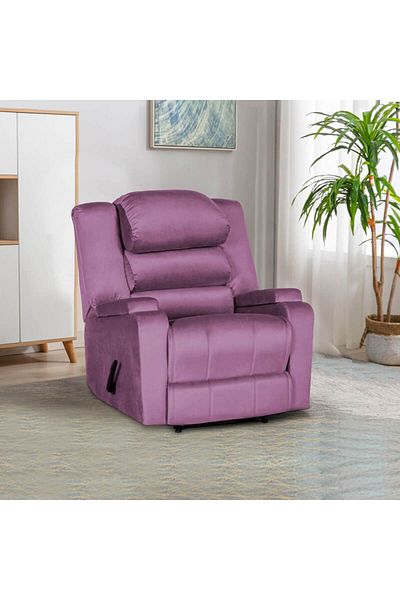 Lazy Vibes Reflex Comfort - Practical Velvet Recliner Chair with Storage Box | Fixed