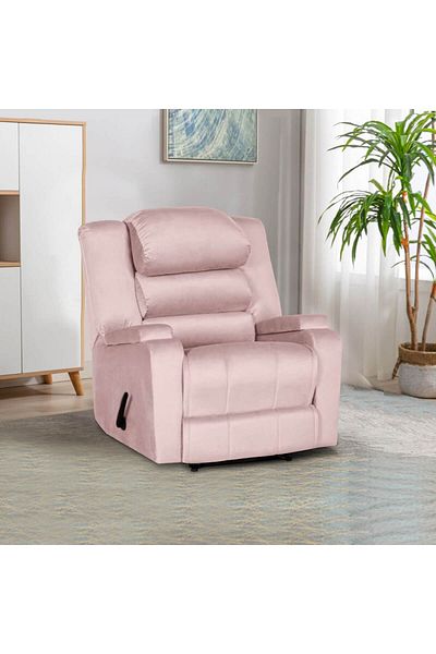Lazy Vibes Reflex Comfort - Practical Velvet Recliner Chair with Storage Box | Fixed